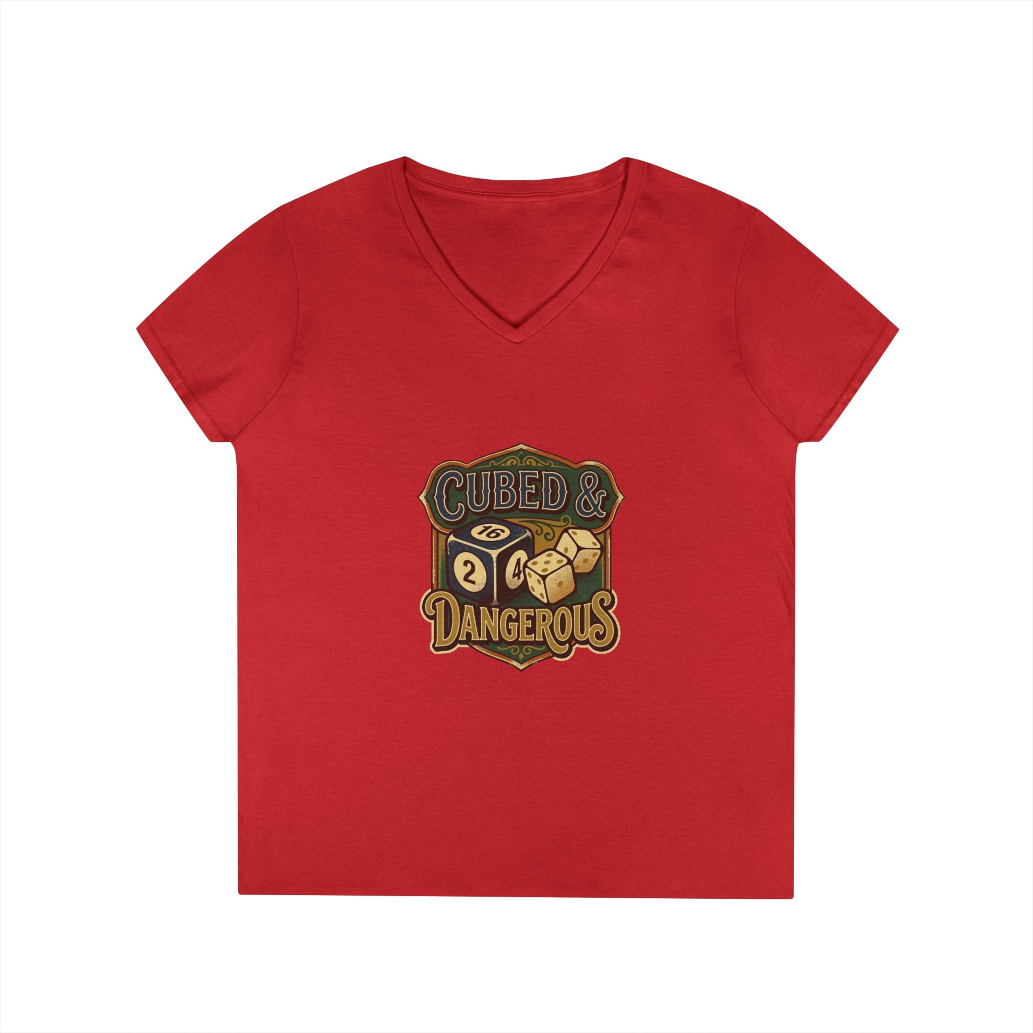 Cubed & Dangerous Ladies' V-Neck T-Shirt
