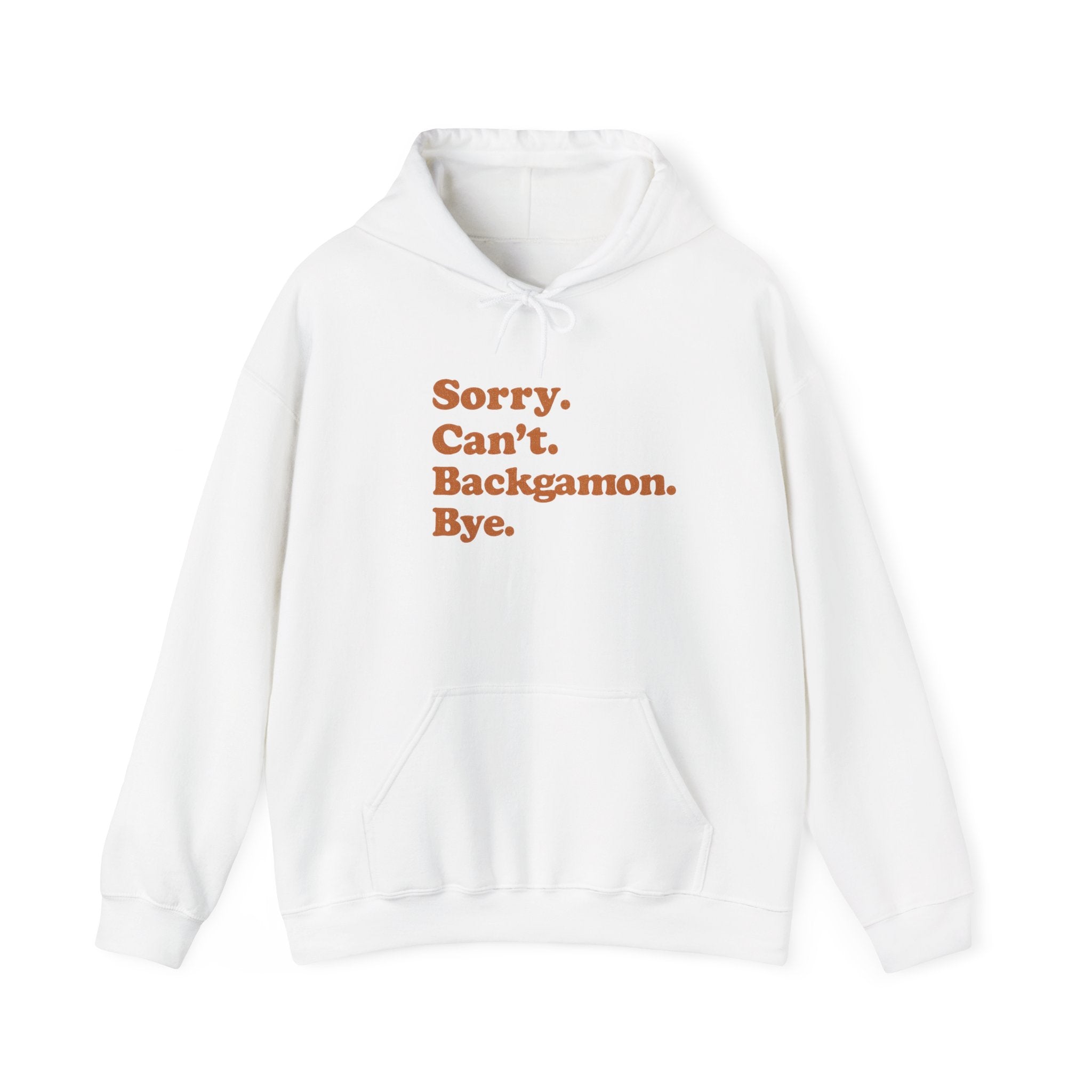 Sorry. Can't. Backgammon. Bye. Unisex Heavy Blend™ Hooded Sweatshirt