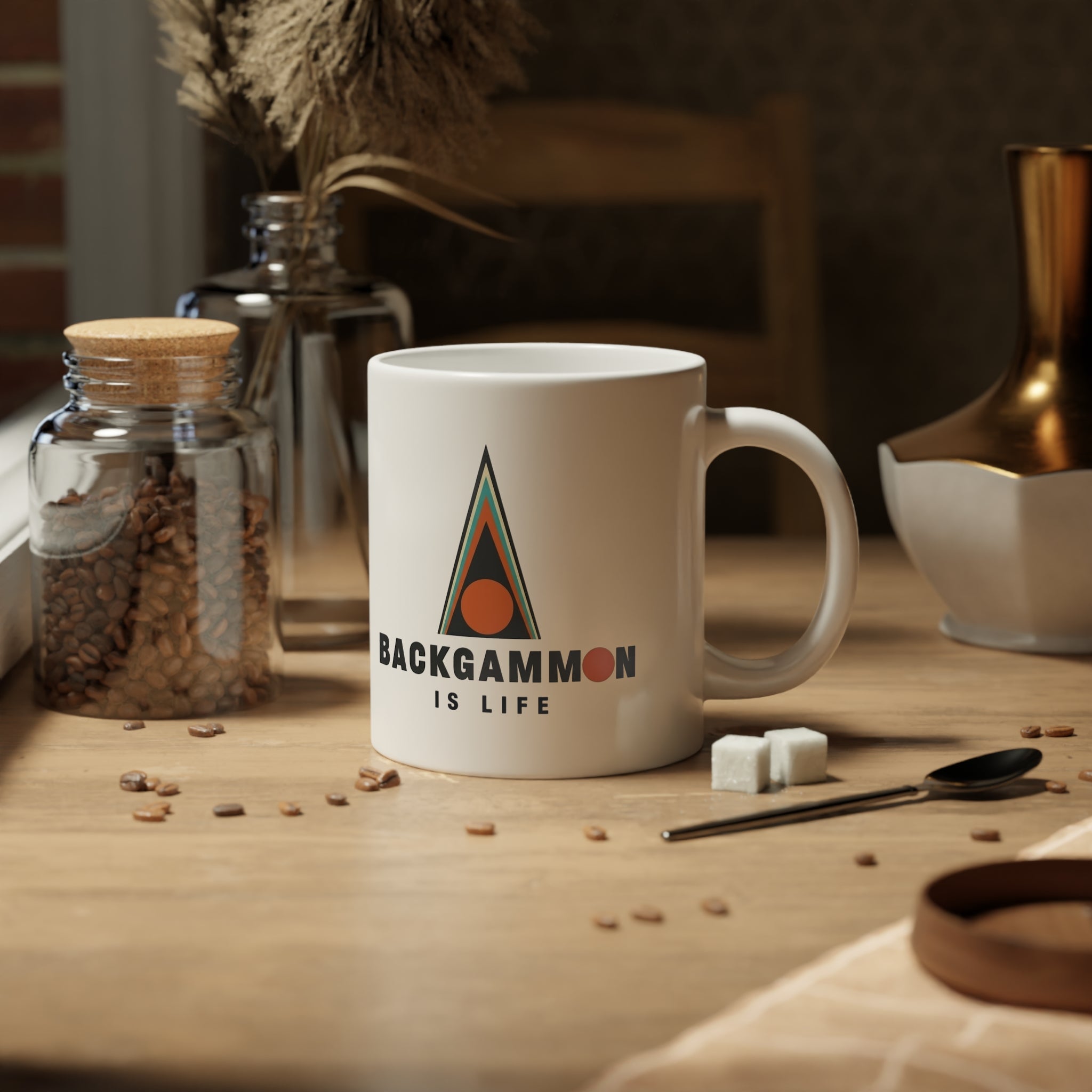 Backgammon Is Life Jumbo Mug, 20oz