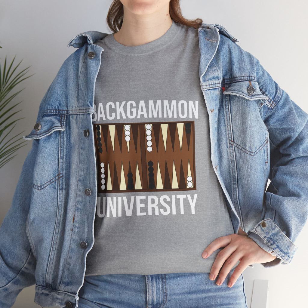 Backgammon University T-Shirt | Retro Game Pattern Tee