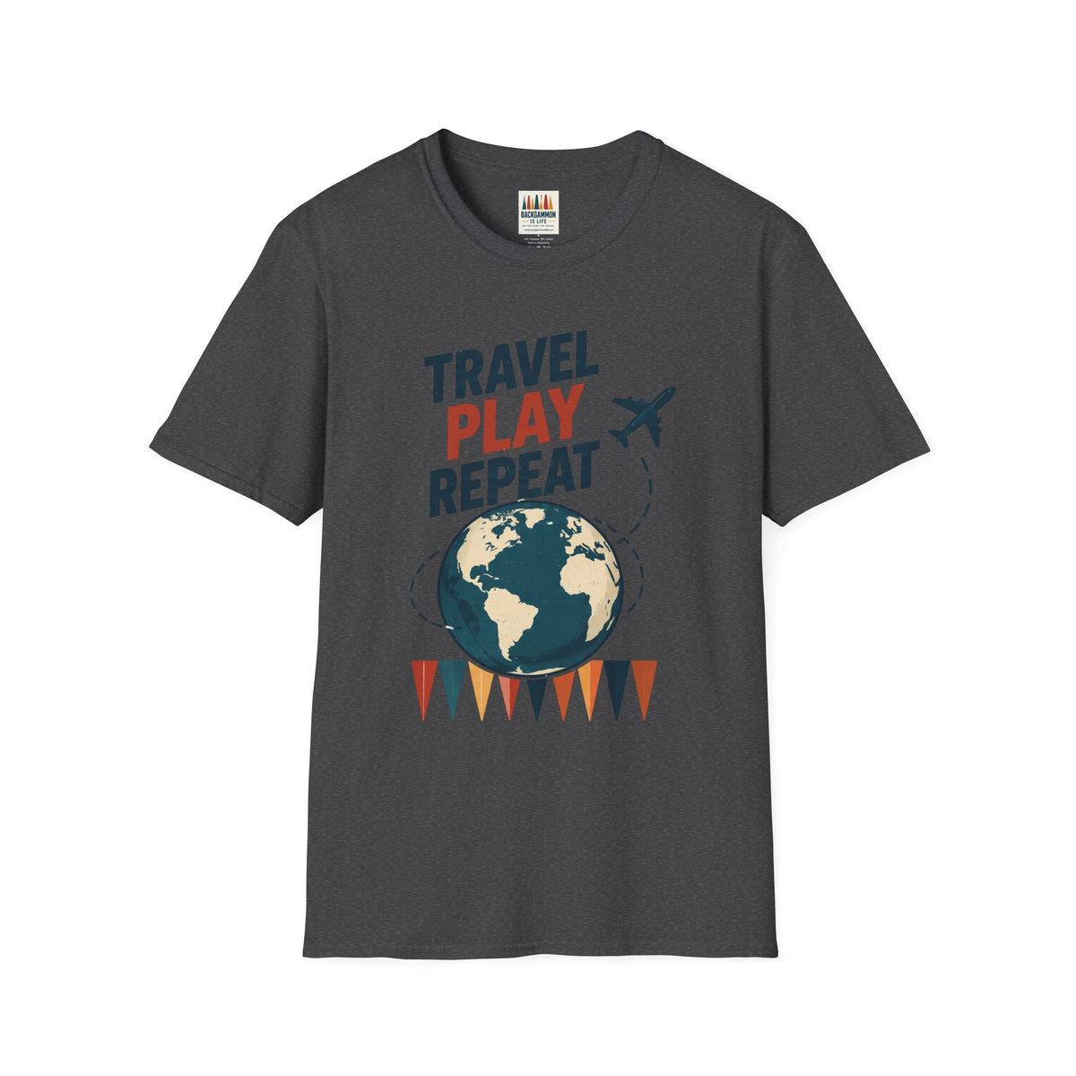 Travel Play Repeat T-Shirt – Backgammon