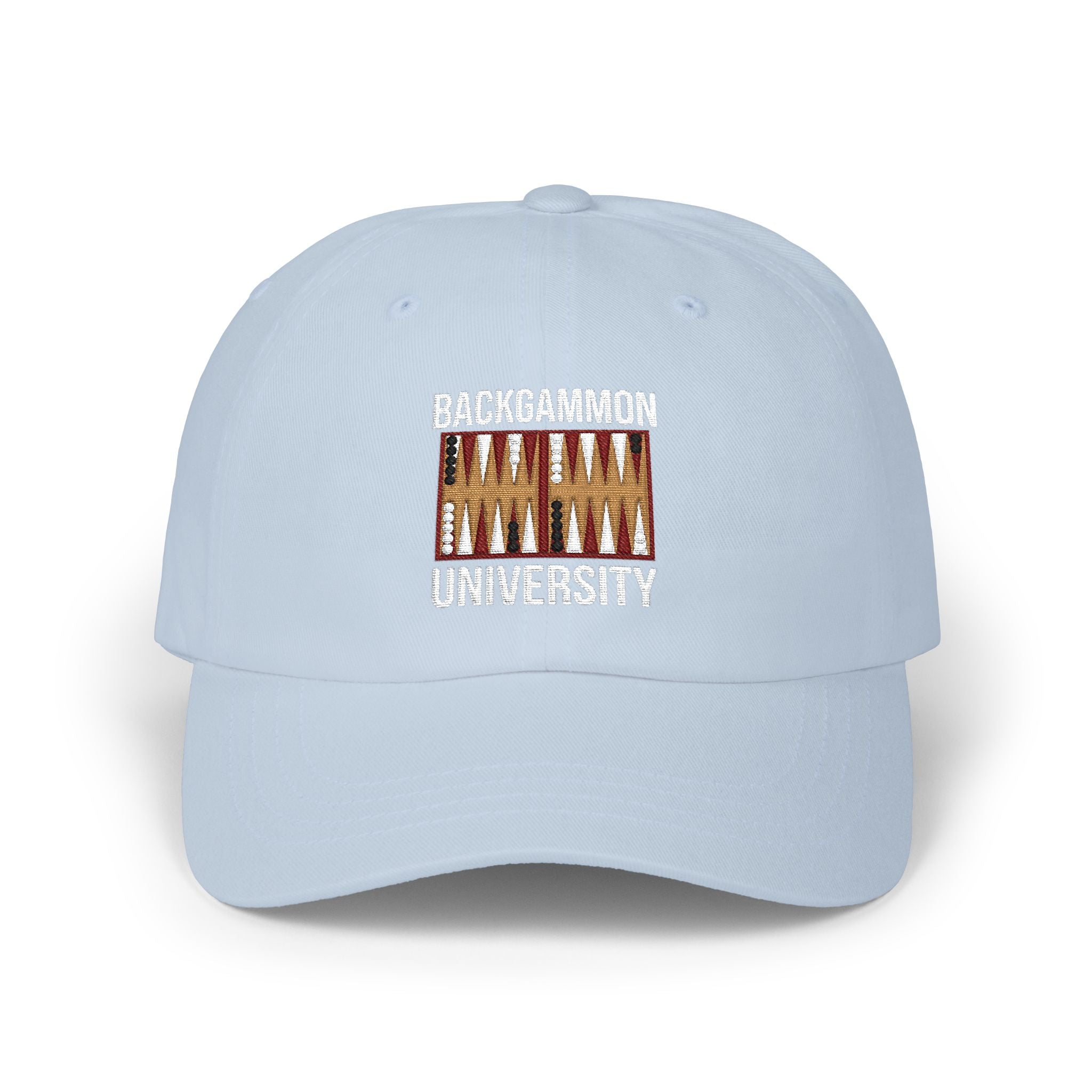 Backgammon University Dad Cap — Vintage Backgammon Board Baseball Hat