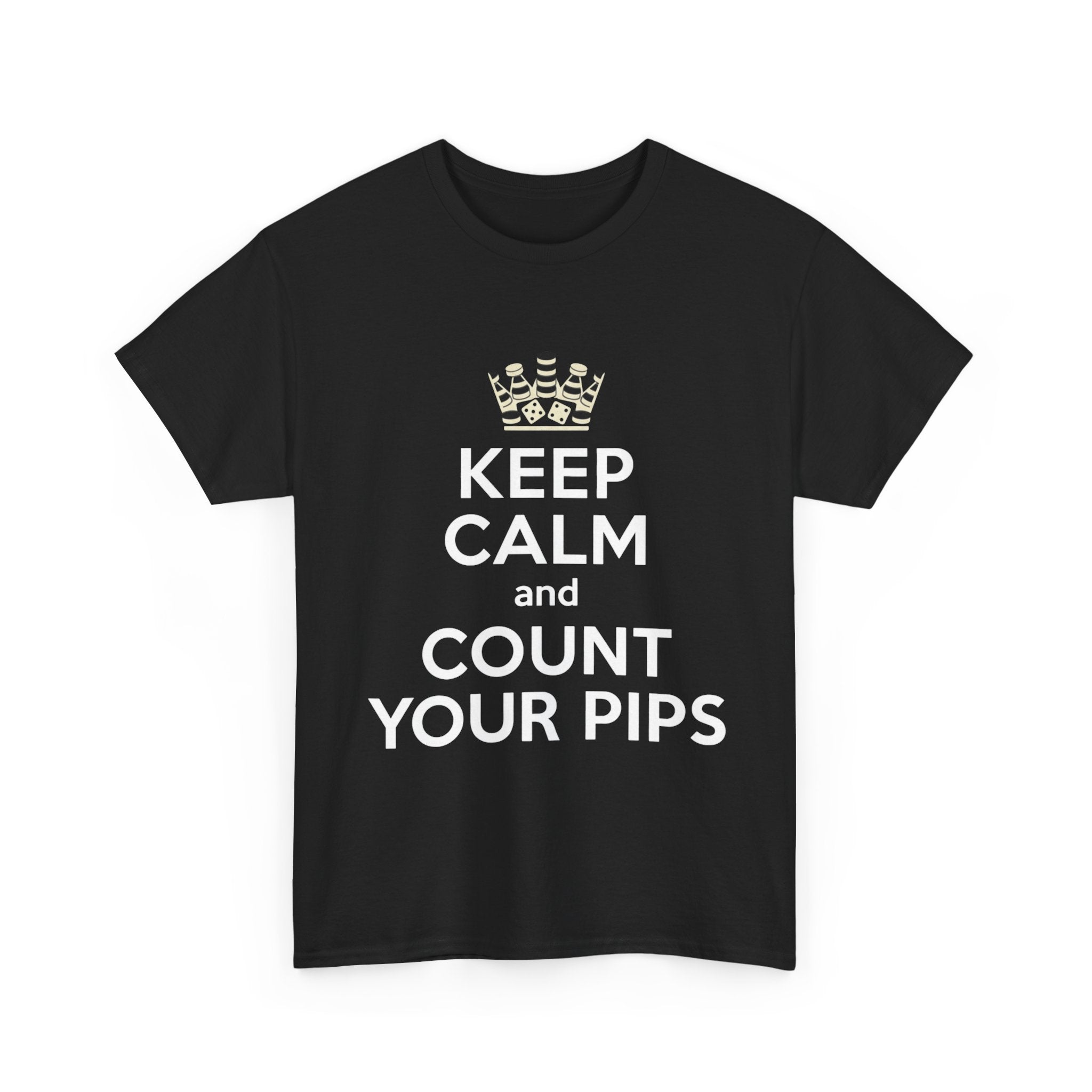 Keep Calm and Count Your Pips T-Shirt |Backgammon Inspired Tee