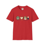 Peace Love and Backgammon 2 T-Shirt