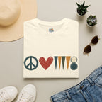 peace love and backgammon 3 T-Shirt — Retro Nature Wildlife Tee