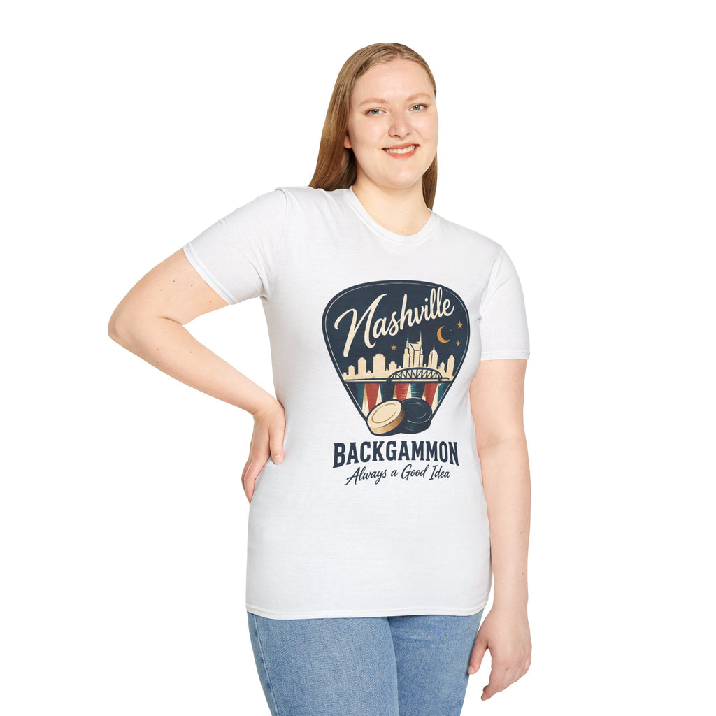 Nashville and Backgammon 2 T-Shirt — "Always a Good Idea" Vintage City Game Tee