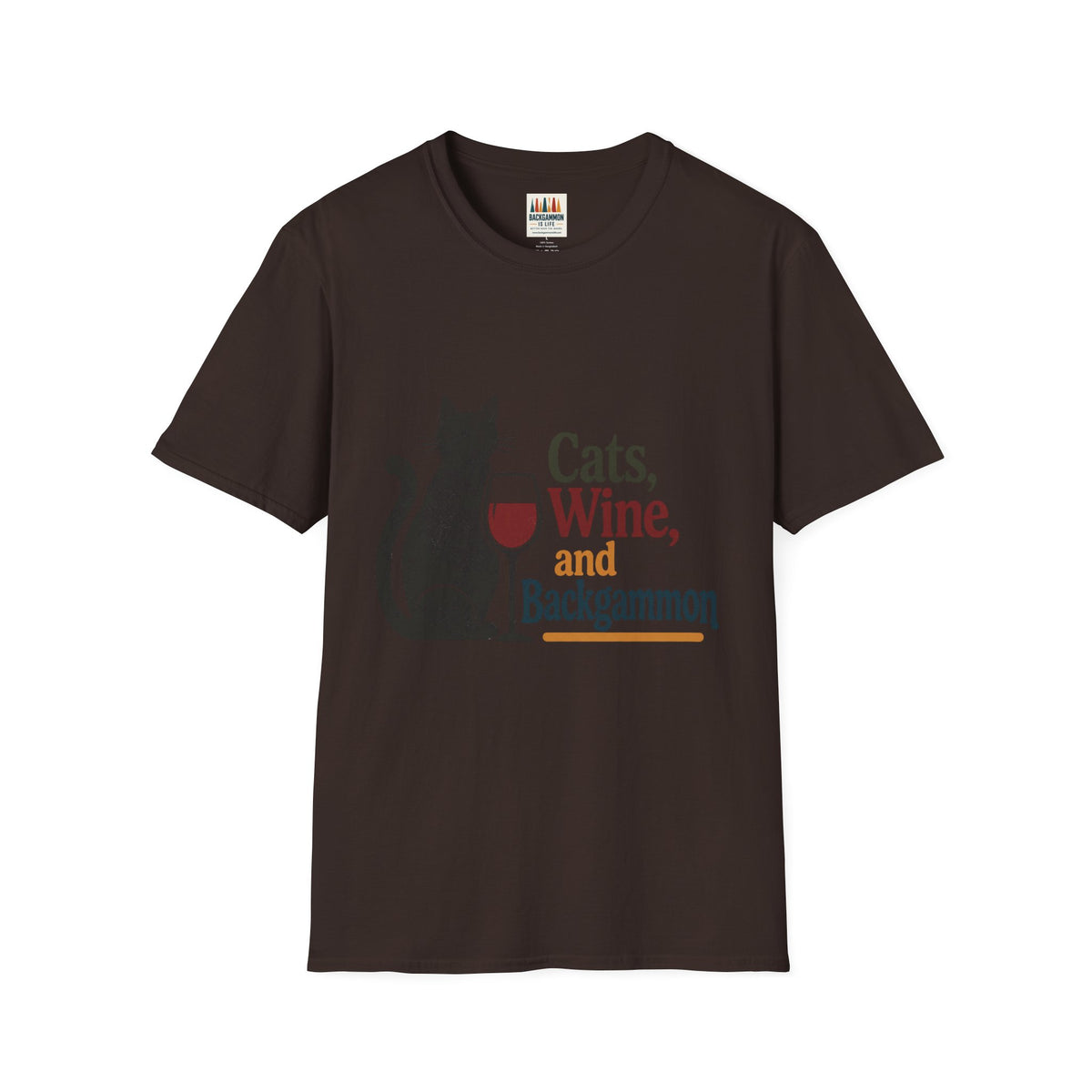 cats wine and backgammon 2 T-Shirt