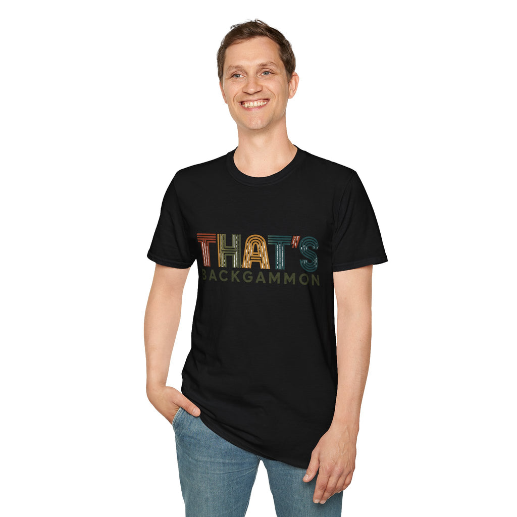 That's Backgammon 2 T-Shirt — Retro Typography Board Game Tee