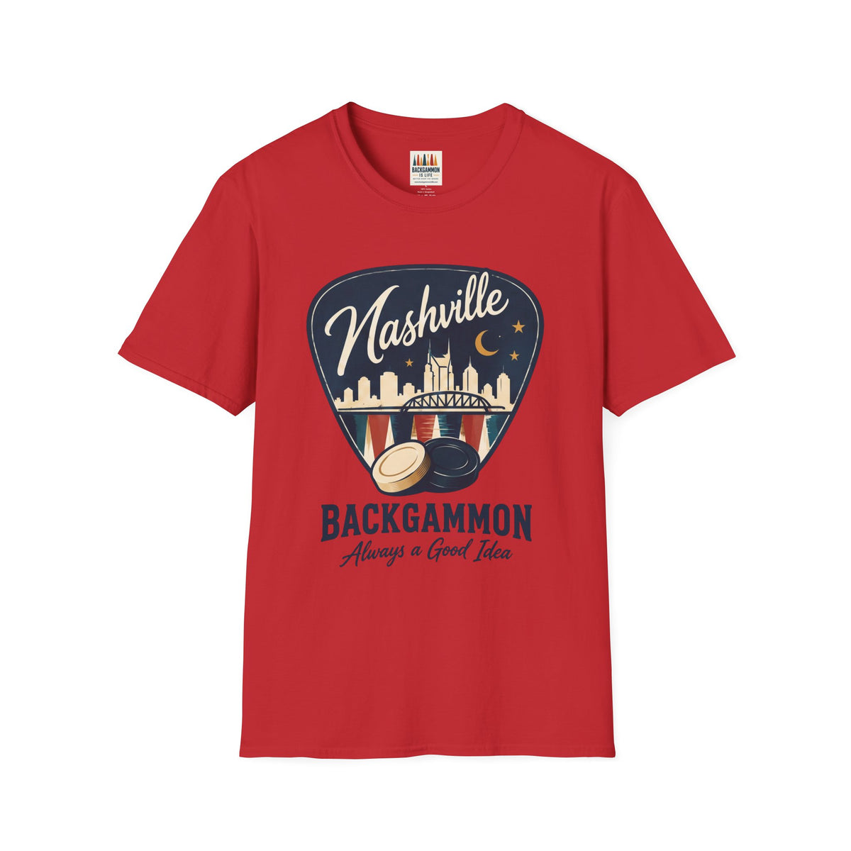 Nashville and Backgammon 2 T-Shirt — "Always a Good Idea" Vintage City Game Tee