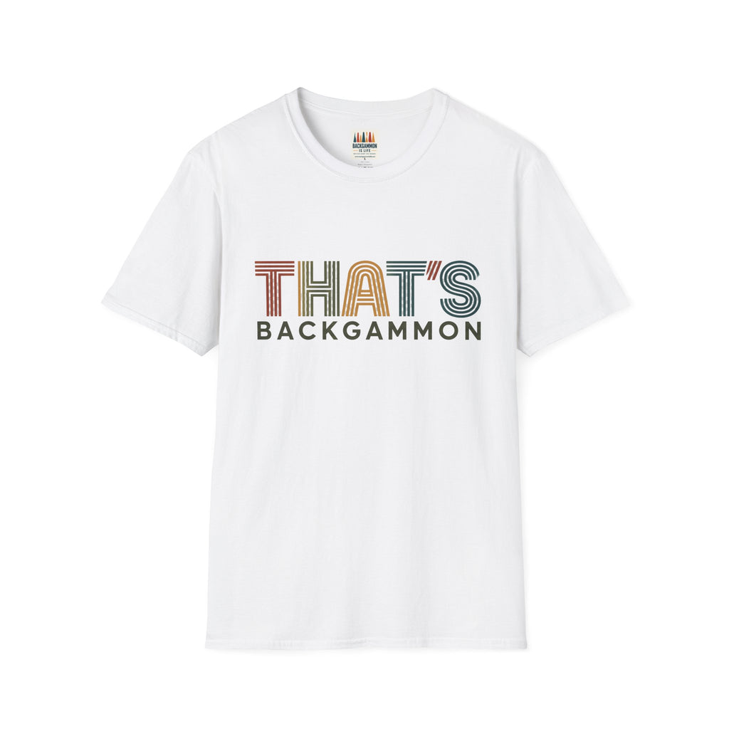 That's Backgammon 2 T-Shirt — Retro Typography Board Game Tee