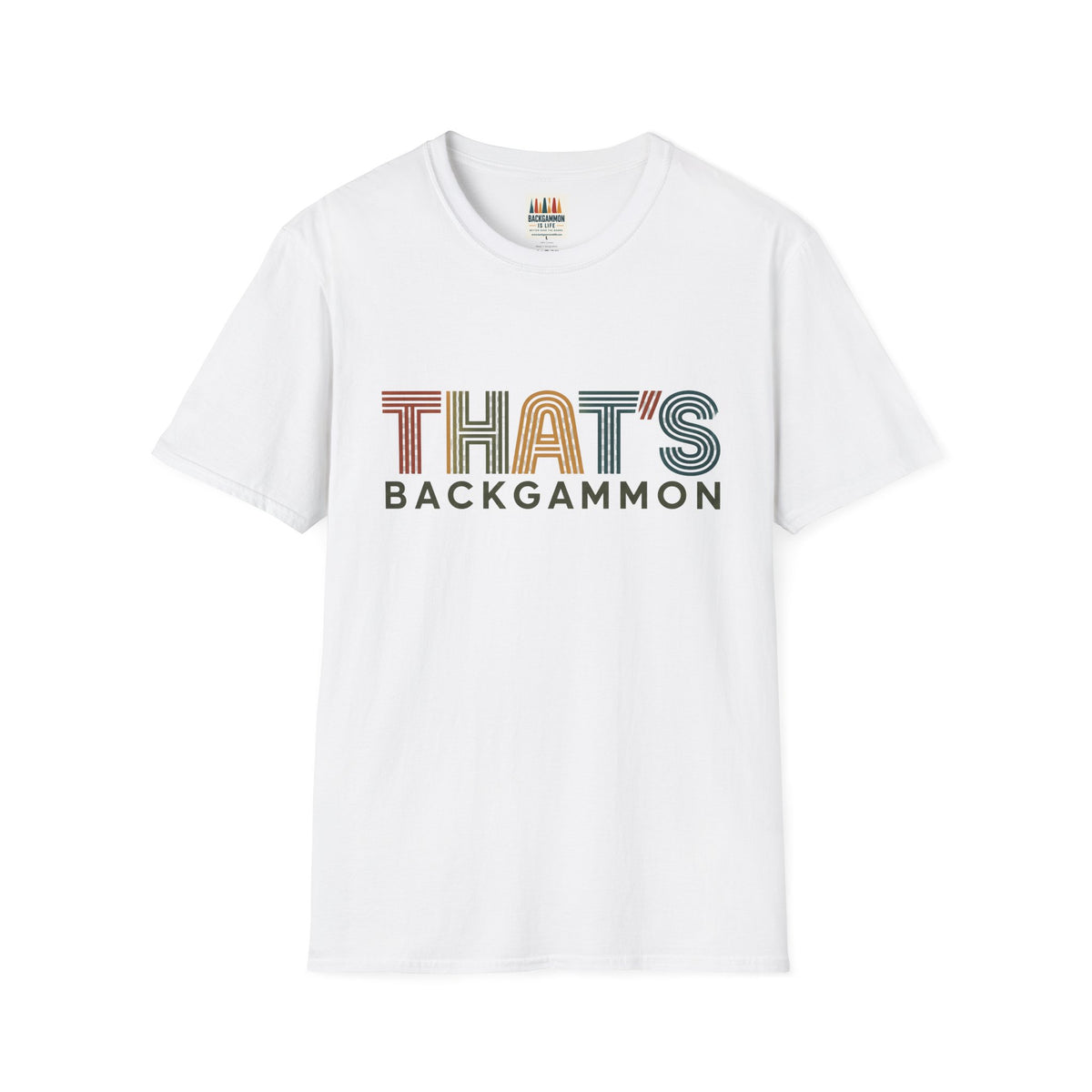 That's Backgammon 2 T-Shirt — Retro Typography Board Game Tee