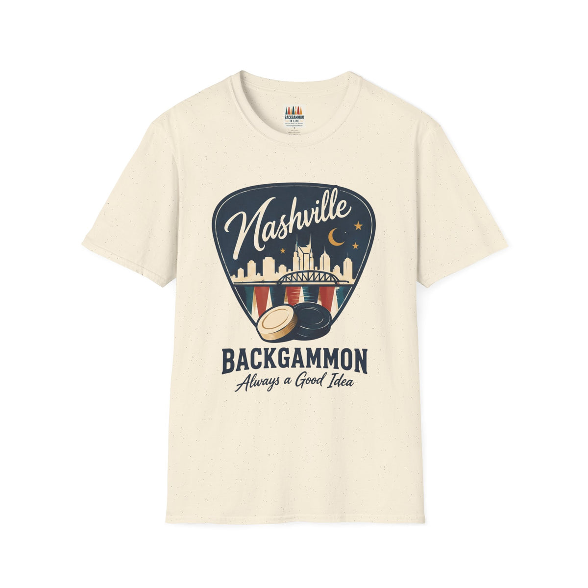 Nashville and Backgammon 2 T-Shirt — "Always a Good Idea" Vintage City Game Tee