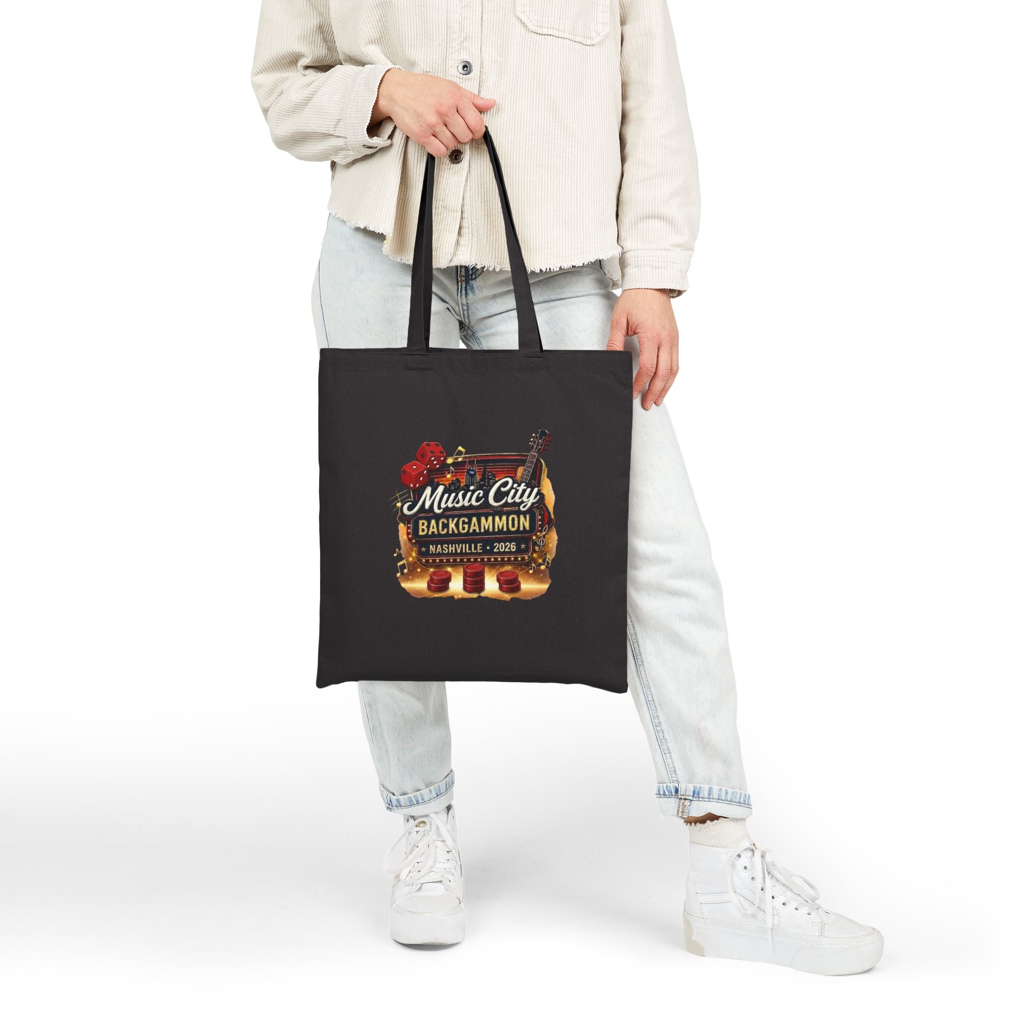 Tote Bag — Music City Backgammon Nashville 2026 Canvas Tote