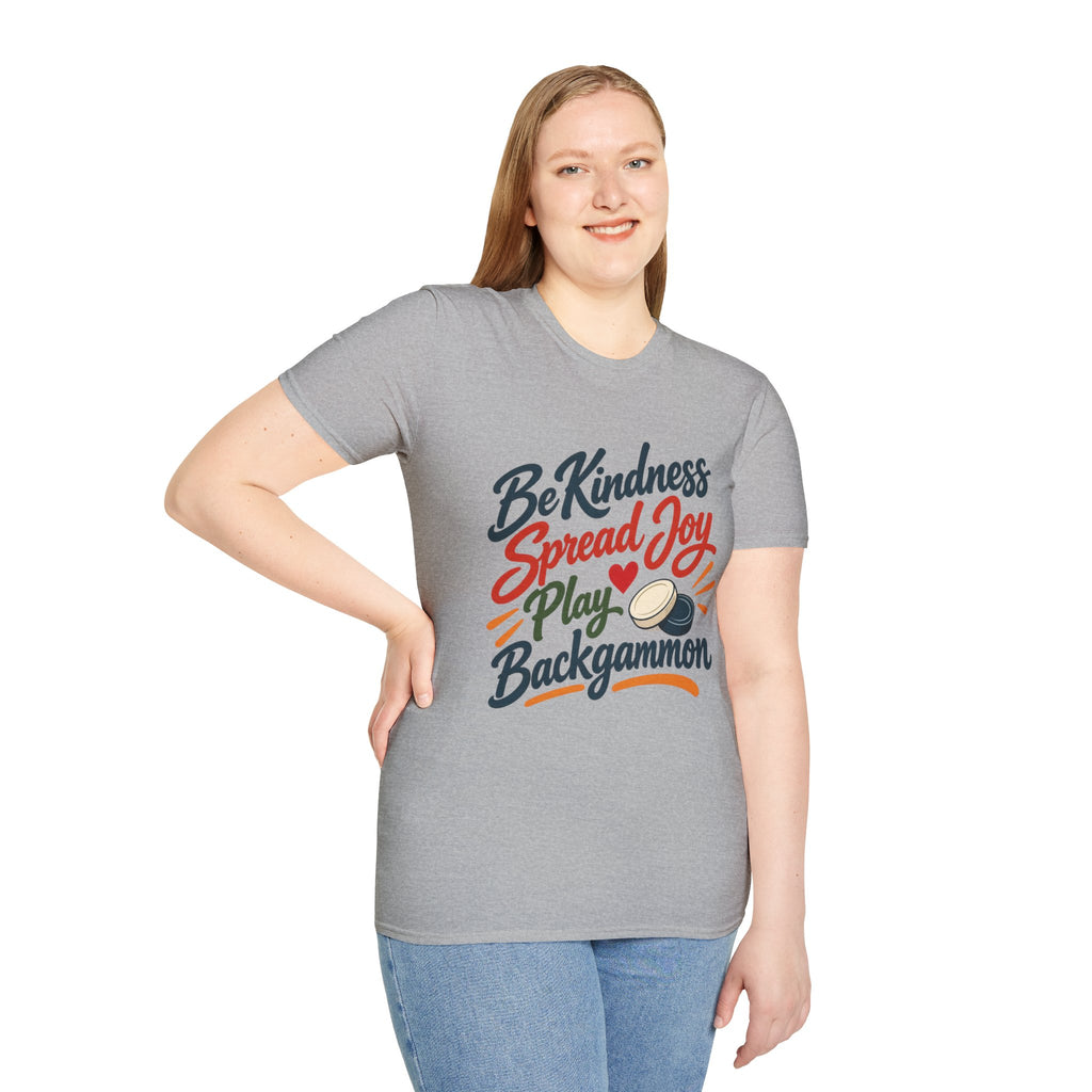 Backgammon T-Shirt — "Be Kindness Spread Joy Play Backgammon"