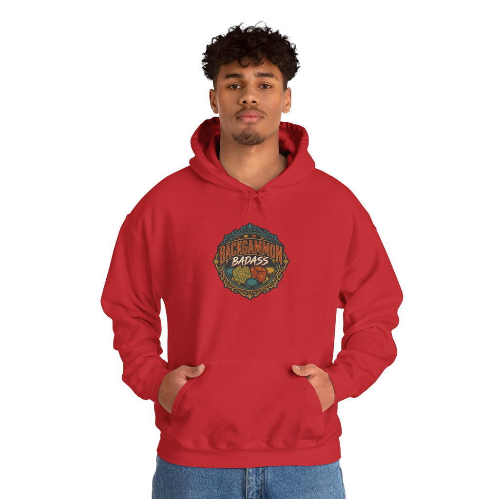 Backgammon Badass Unisex Heavy Blend™ Hooded Sweatshirt