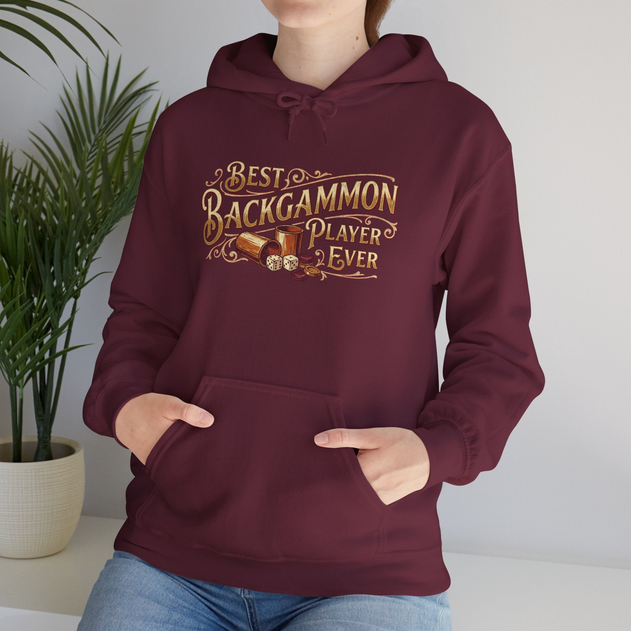 Best Backgammon Player Ever Unisex Heavy Blend™ Hooded Sweatshirt