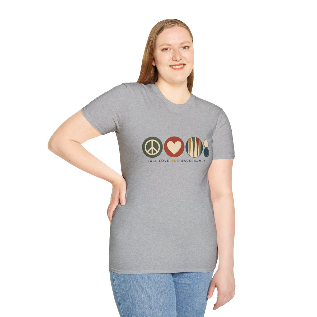 Peace Love and Backgammon 2 T-Shirt