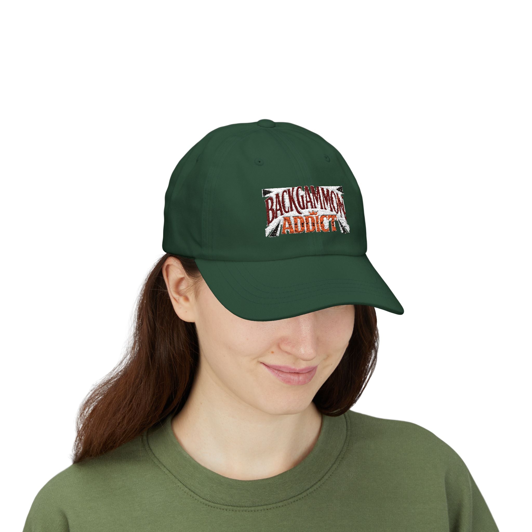 Backgammon Addict Dad Cap — Embroidered Backgammon Hat for Players