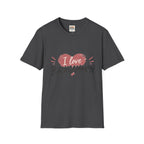 Backgammon Heart T-Shirt — "I Love Backgammon" Casual Tee