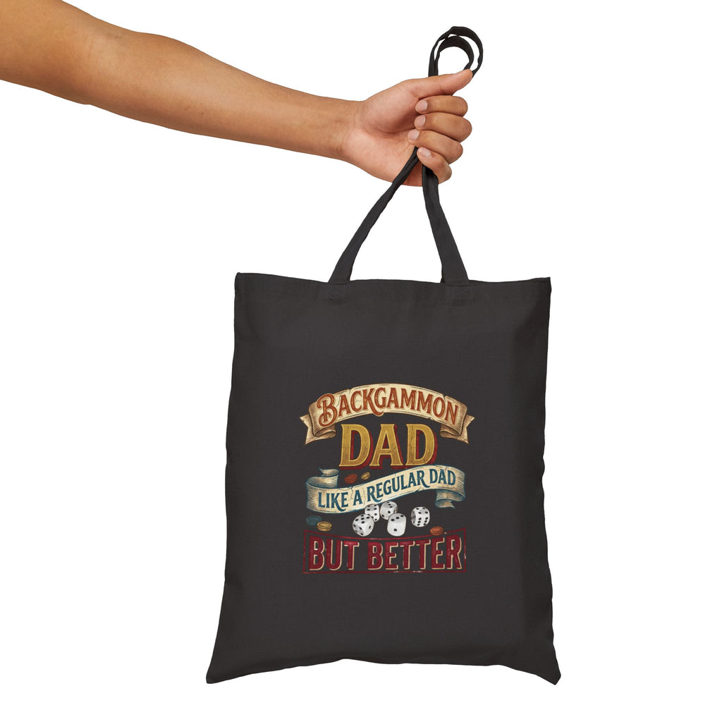 Backgammon Dad "Like a Regular Dad But Better" Cotton Canvas Tote Bag
