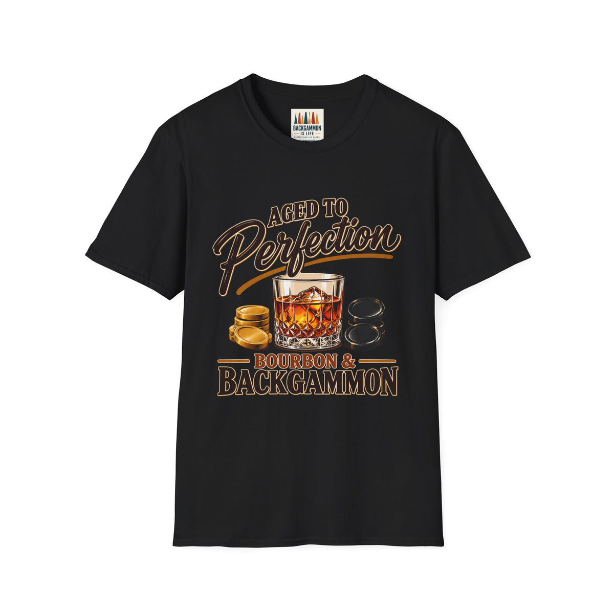 Aged to Perfection – Bourbon & Backgammon T-Shirt