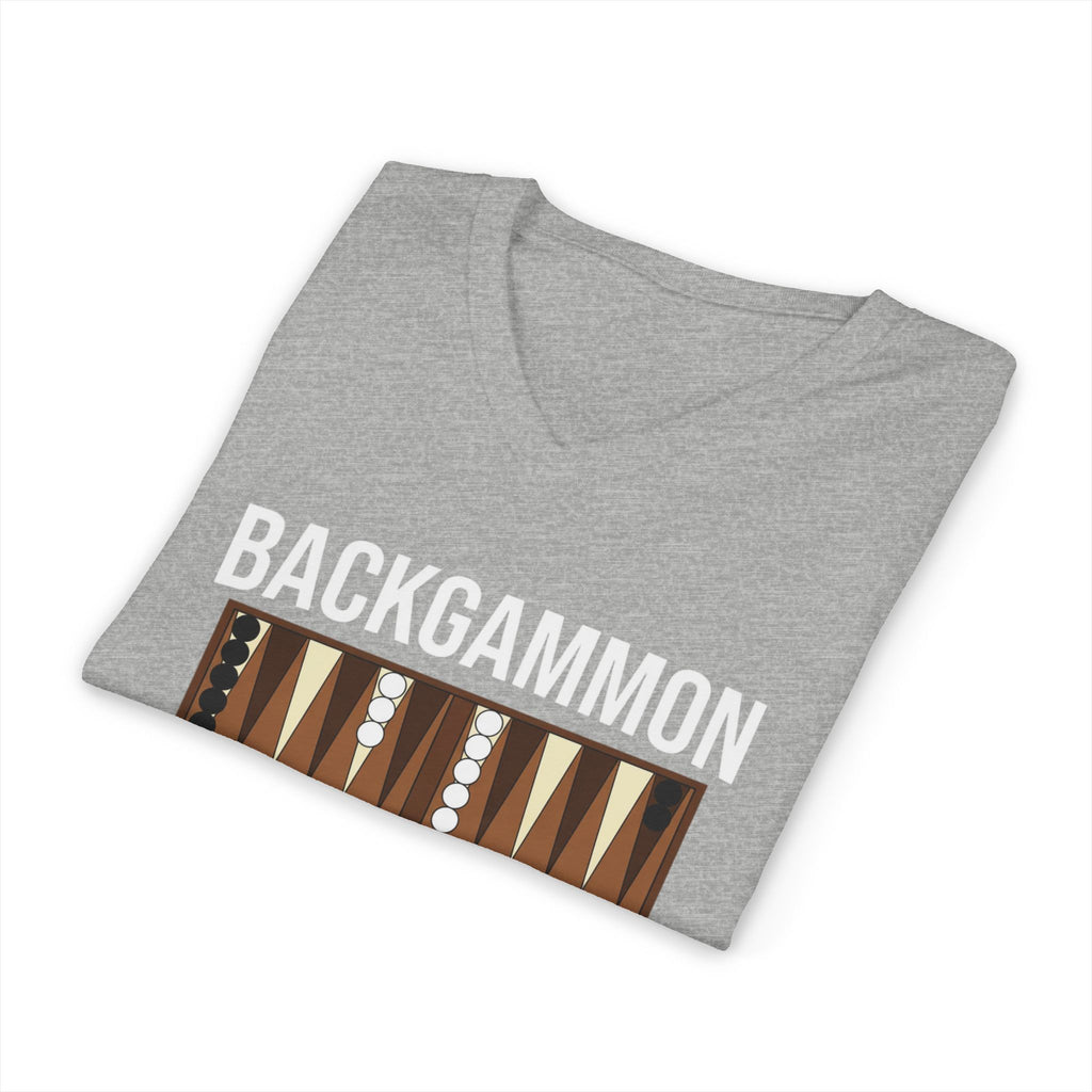 Backgammon University V-Neck Tee — Backgammon Board Graphic Shirt