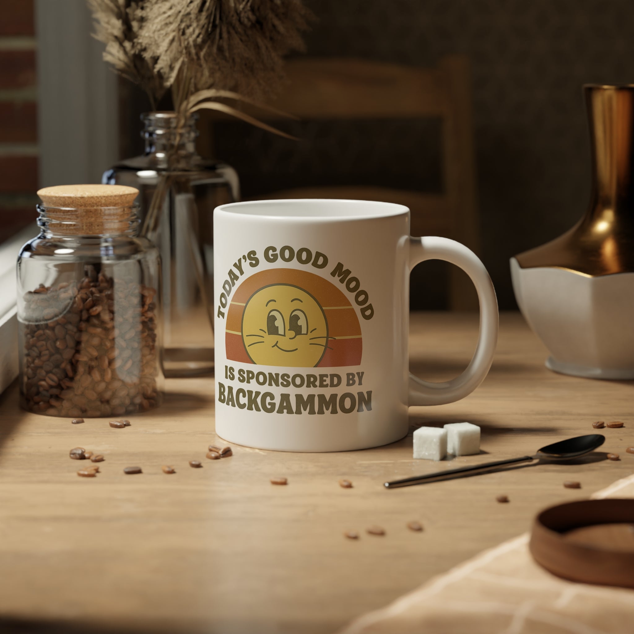 Today's Good Mood Is Sponsored By Backgammon Jumbo Mug, 20oz