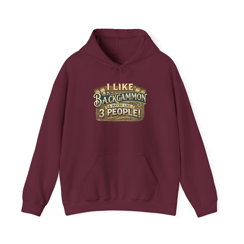 I Like Backgammon & Maybe Like 3 People Unisex Heavy Blend™ Hooded Sweatshirt