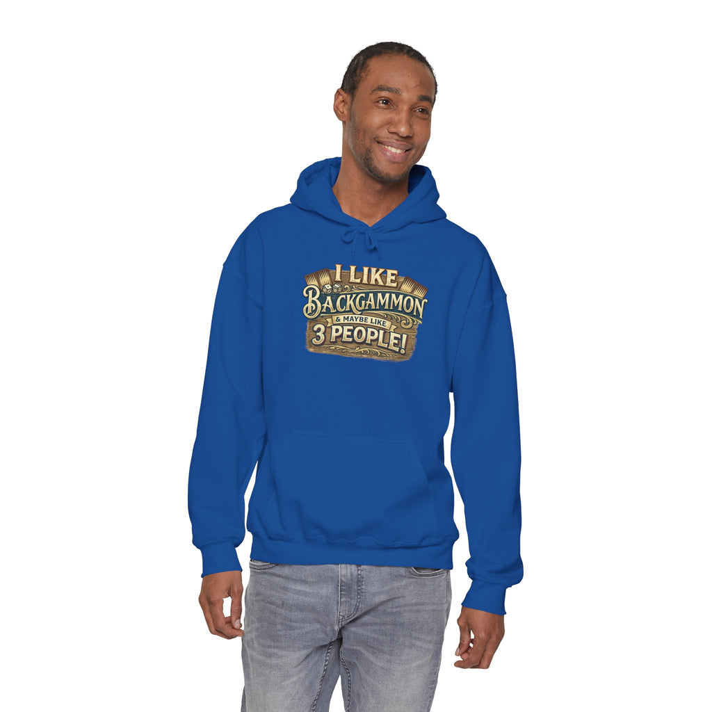 I Like Backgammon & Maybe Like 3 People Unisex Heavy Blend™ Hooded Sweatshirt
