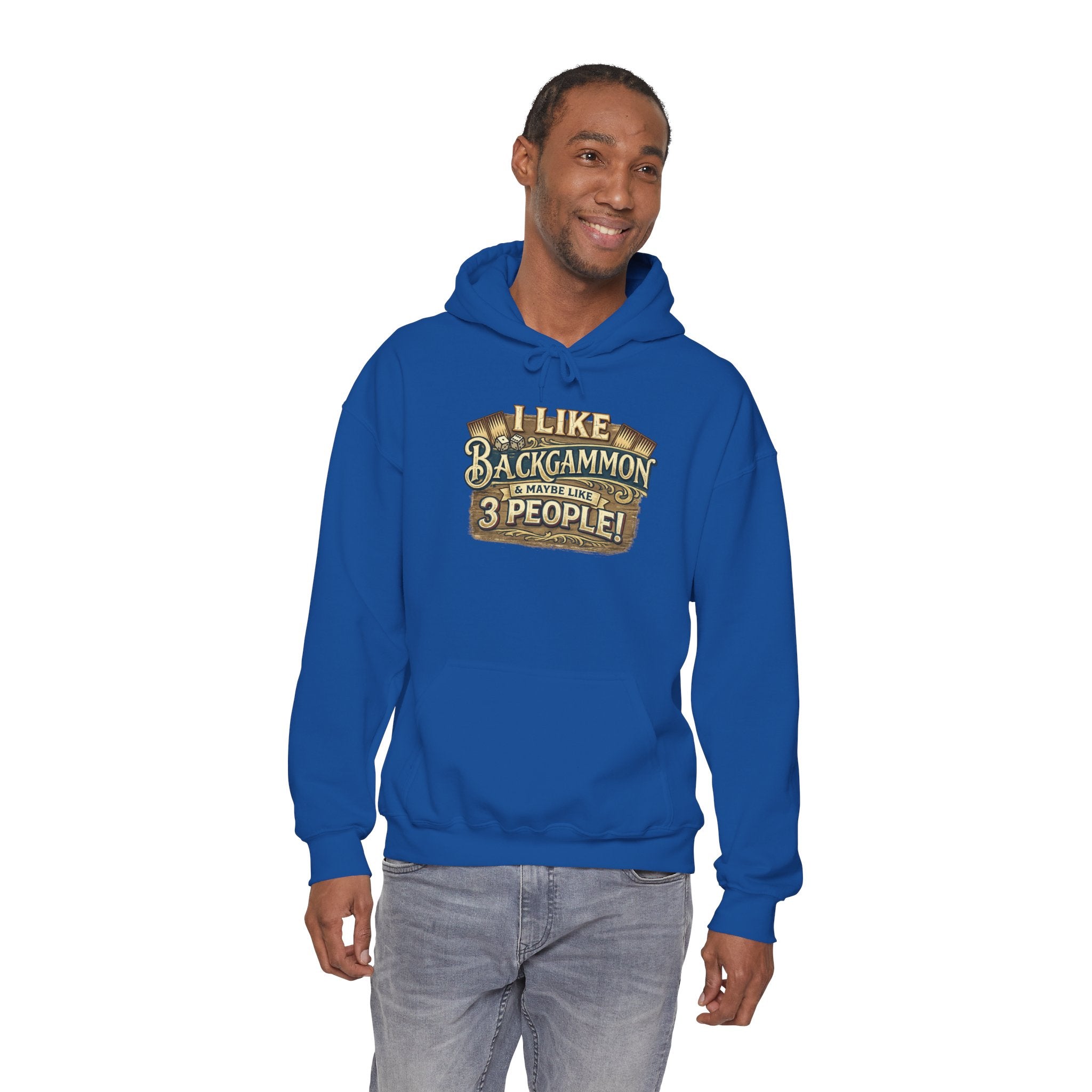 I Like Backgammon & Maybe Like 3 People Unisex Heavy Blend™ Hooded Sweatshirt