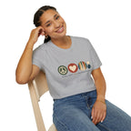 Peace Love and Backgammon 2 T-Shirt