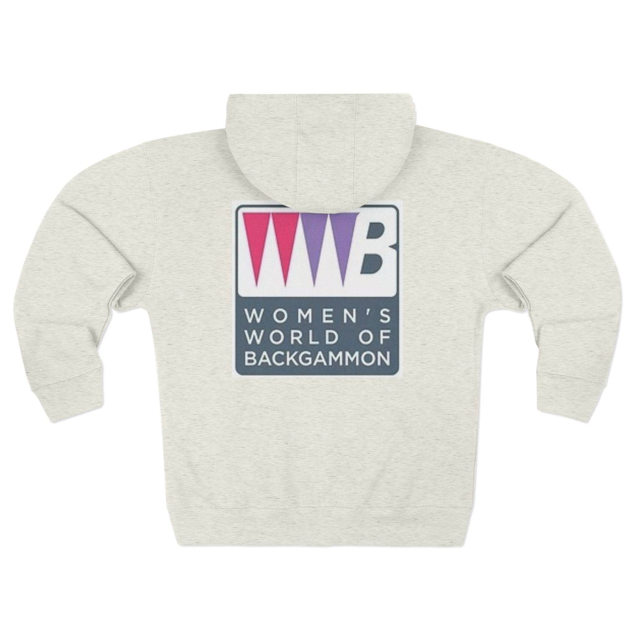 Women’s World of Backgammon Zip Hoodie — WWB Logo Zip-Up Hoodie for Players & Fans