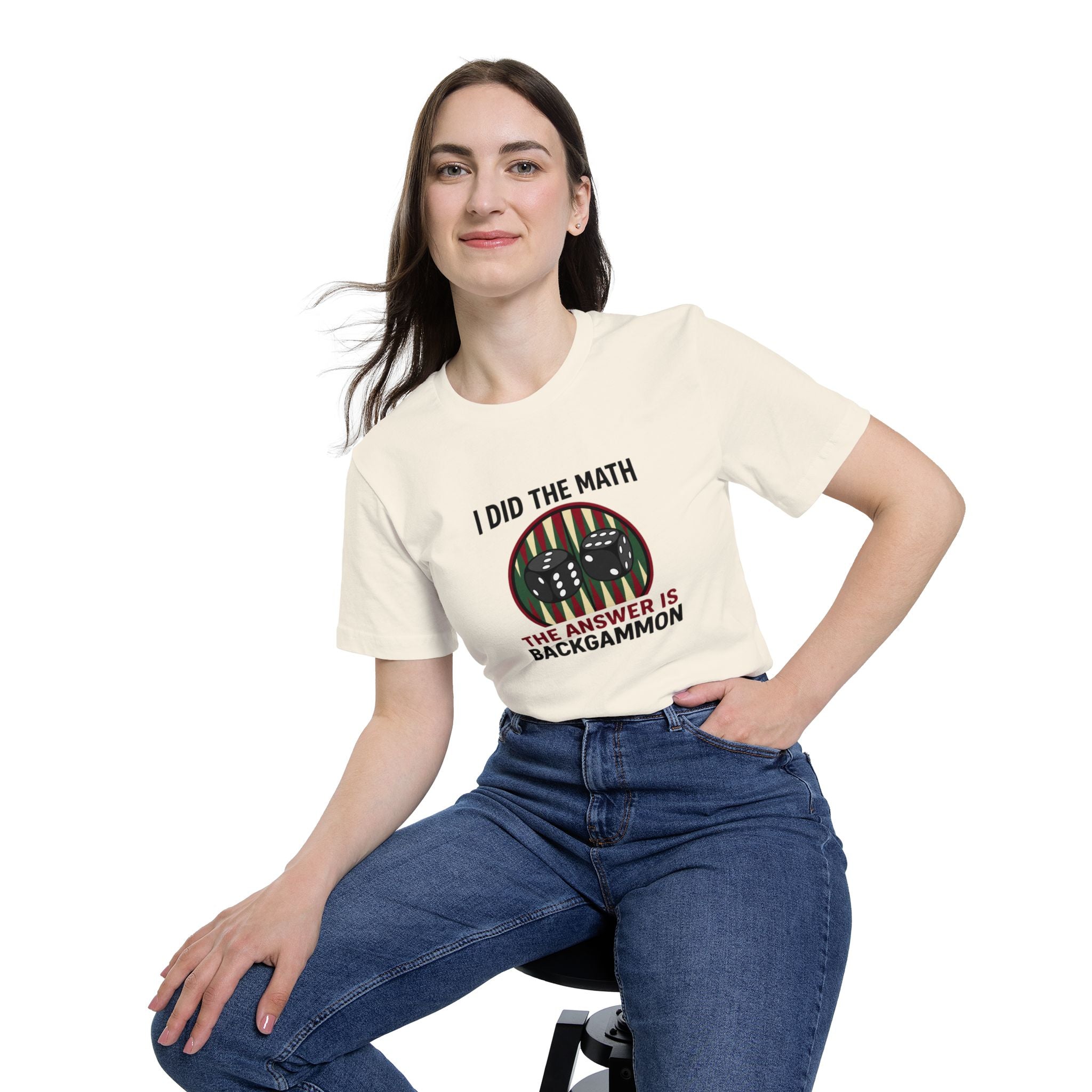 I Did The Math, The Answer Is Backgammon unisex jersey t-shirt