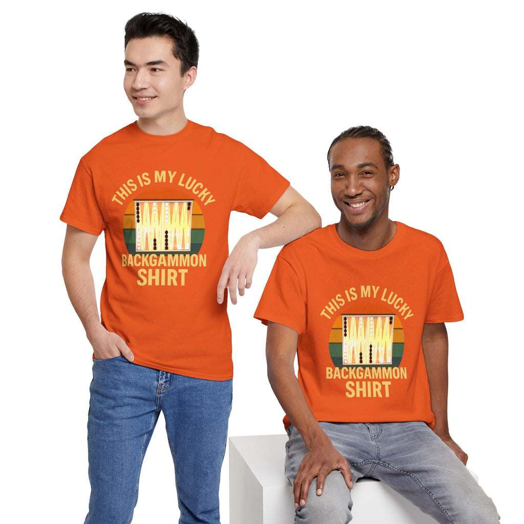 This Is My Lucky Backgammon Shirt Tee — Retro Backgammon Player T-Shirt