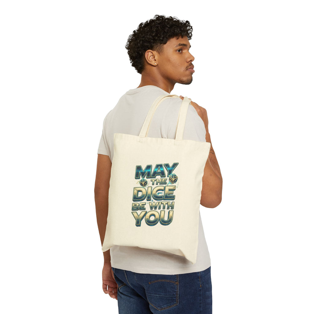 May The Dice Be With You Cotton Canvas Tote Bag