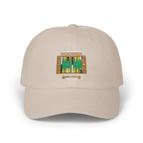"It's Okay If You Don't Like Backgammon"Dad Cap — Embroidered Backgammon Board Vintage Game Hat