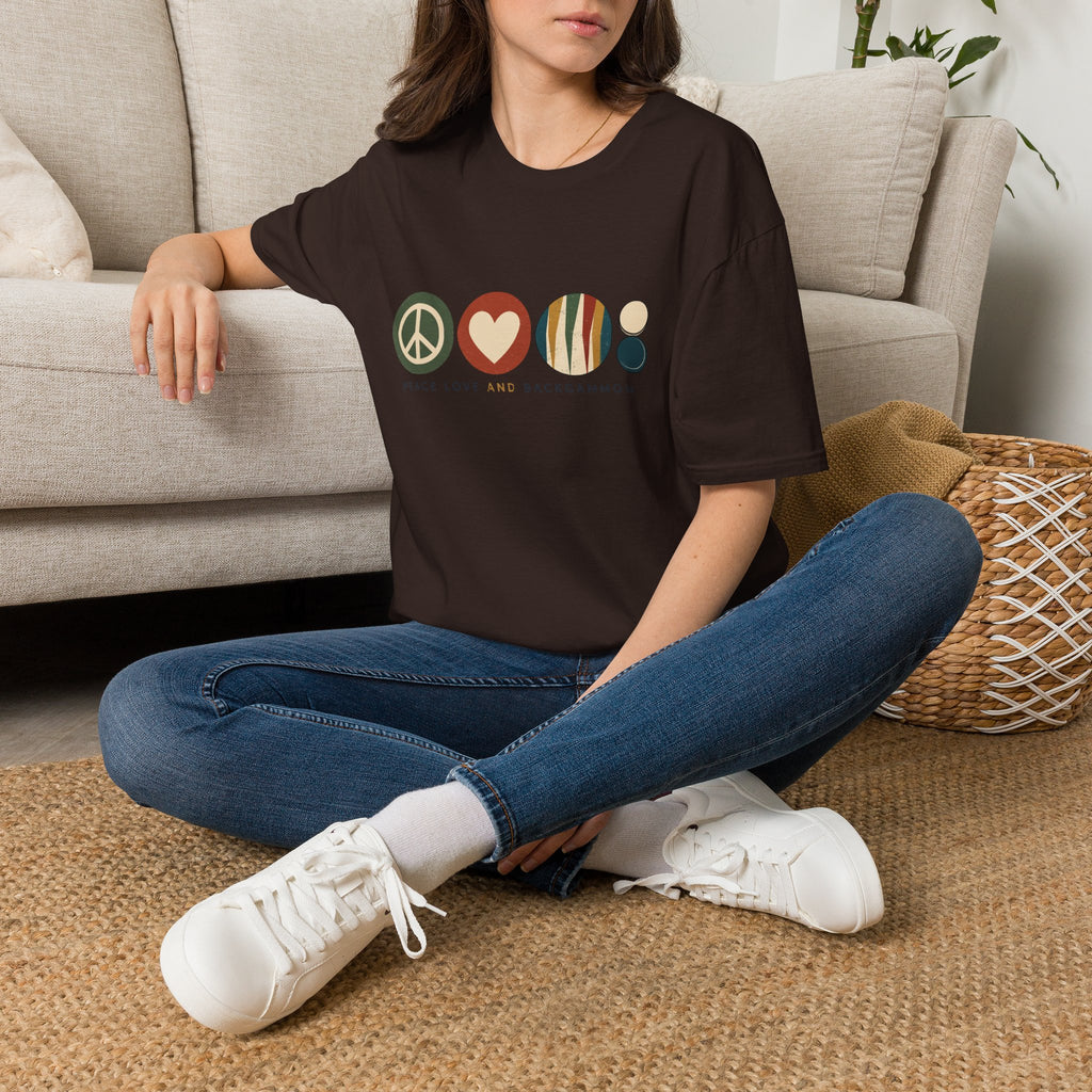 Peace Love and Backgammon 2 T-Shirt