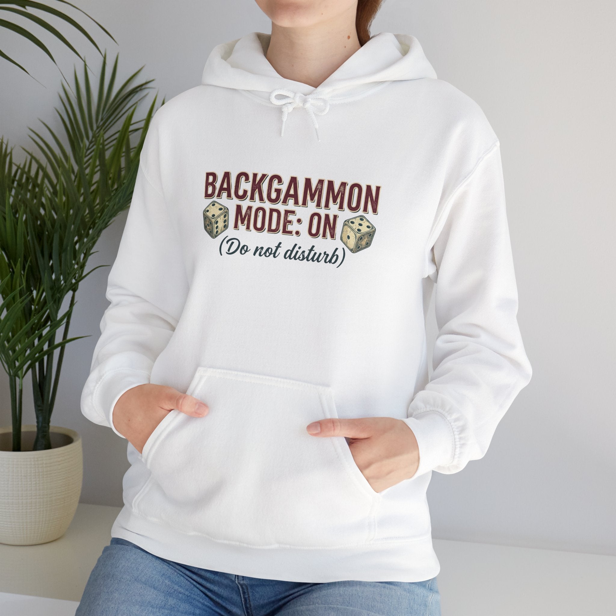 Backgammon Mode: On. Do Not Disturb Unisex Heavy Blend™ Hooded Sweatshirt
