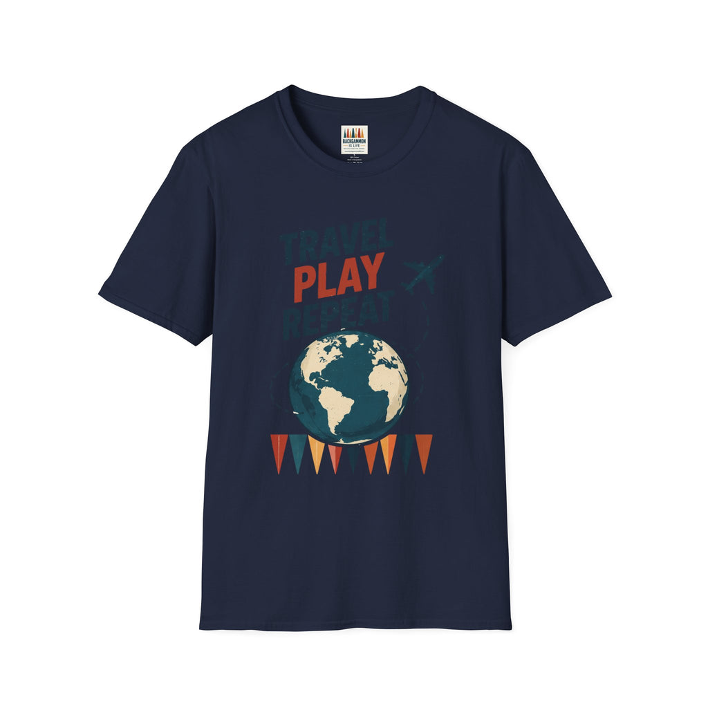 Travel Play Repeat T-Shirt – Backgammon
