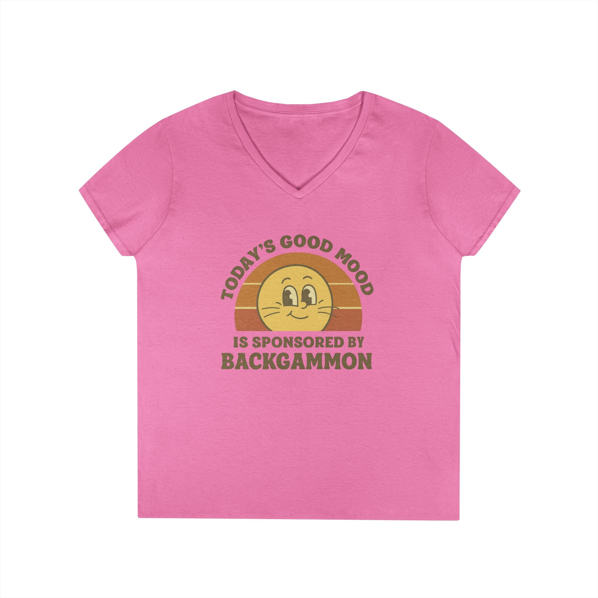 Today’s Good Mood Is Sponsored By Backgammon Ladies' V-Neck T-Shirt
