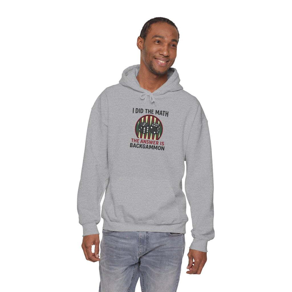 I Did The Math, The Answer Is Backgammon Unisex Heavy Blend™ Hooded Sweatshirt –  Cozy Game Night Sweatshirt