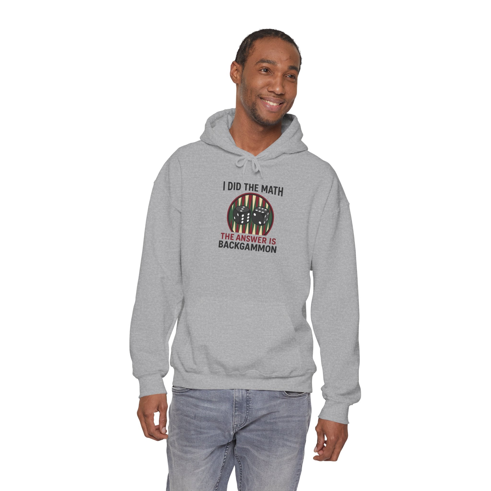 I Did The Math, The Answer Is Backgammon Unisex Heavy Blend™ Hooded Sweatshirt –  Cozy Game Night Sweatshirt