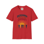 Backgammon Cheaper Than Therapy T-Shirt – Retro Sunset Board Game Tee