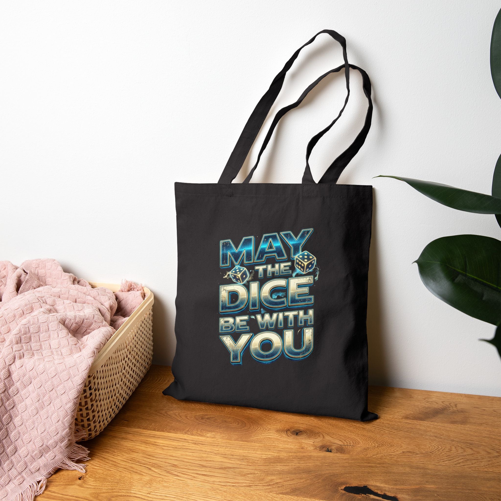 May The Dice Be With You Cotton Canvas Tote Bag