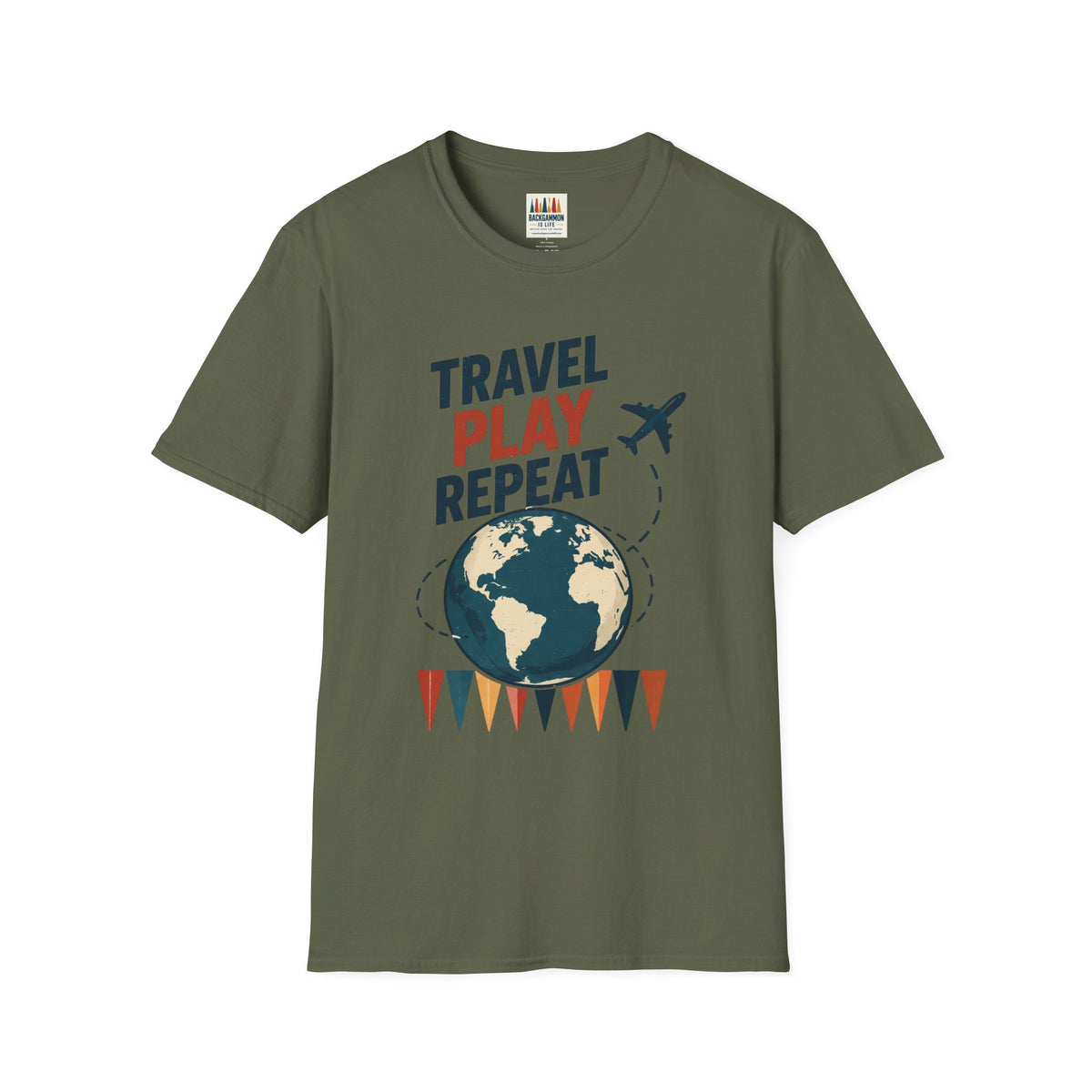 Travel Play Repeat T-Shirt – Backgammon