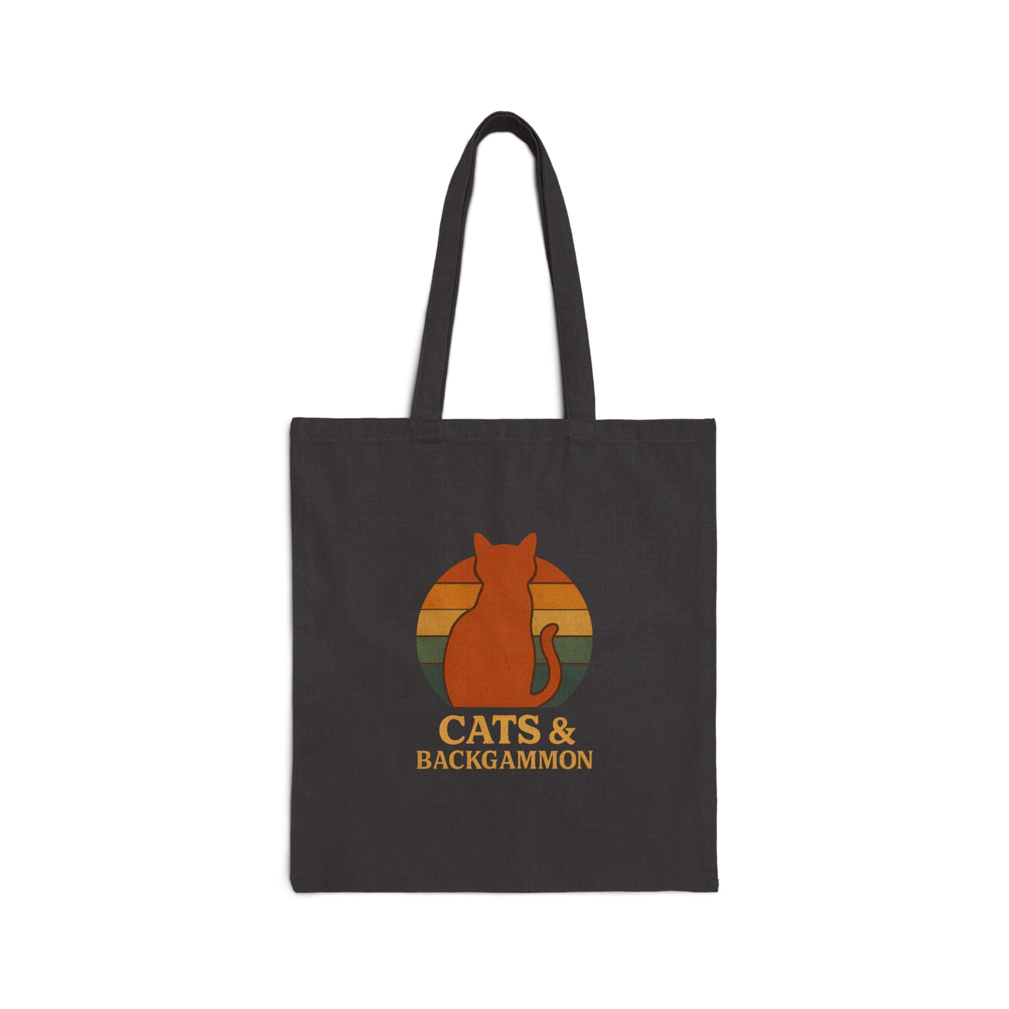 Cats & Backgammon Canvas Tote Bag
