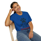 Backgammon T-Shirt — "Sit. Stay. Play Backgammon" Paw Print Tee