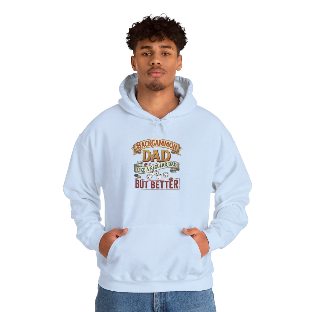 Backgammon Dad "Like a Regular Dad But Better" Unisex Heavy Blend™ Hooded Sweatshirt