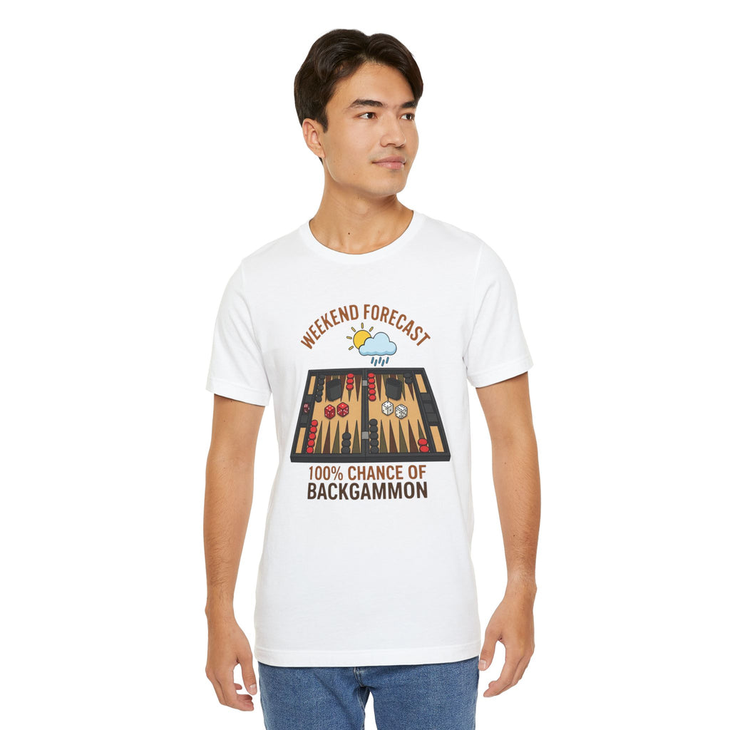 Weekend Forecast: 100% Chance of Backgammon Unisex Jersey T-shirt