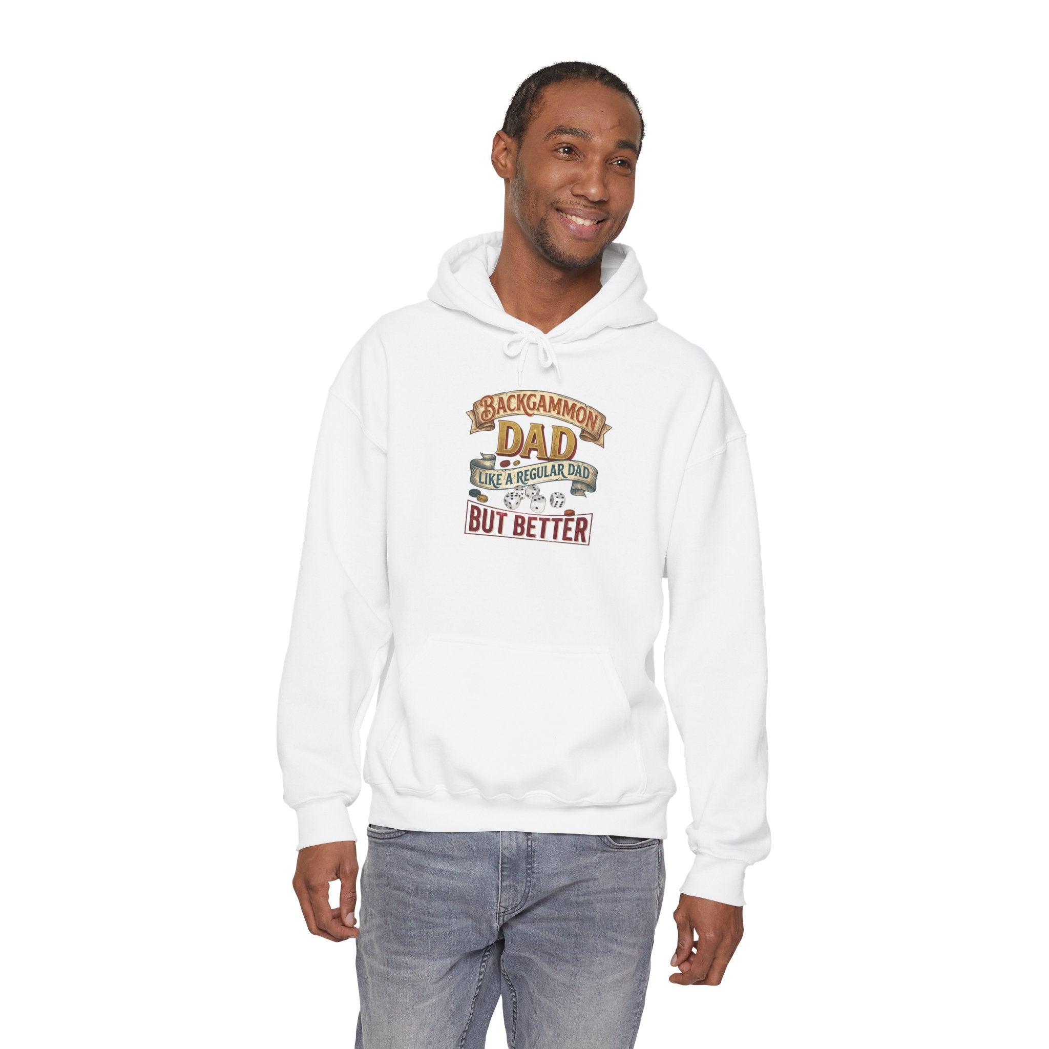Backgammon Dad "Like a Regular Dad But Better" Unisex Heavy Blend™ Hooded Sweatshirt